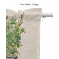 thumbnail image 5 of St. Patrick's Day Linen Curtain Valance for Bedroom/Bathroom/Kitchen/Office/Living/Dining Room Windows,Retro Vase Lavender Eucalyptus Flower Plaid Pocket Topper Drapes Decorative Cafe Drapery 54x18, 5 of 6