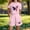 Pink, variant on Eltusu Girls Outfit Sets, Crewneck Short Sleeve Graphic 2PC T-Shirts and Shorts Sets Pink Size 10-12 T