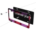 thumbnail image 6 of A Pair Of License Plate Frame Sunscreen Corrosion Resistant Rust 12.3×6.3in With Accessories Suitable For Any Car Palevioletred Buffalo Plaid Check Tartan Scotland_3, 6 of 8
