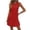 *Red, variant on ClodeEU Women's Round Neck Sleeveless A-Line Mini Dress,Casual Loose Fit Sundress Black,Women's Plus L