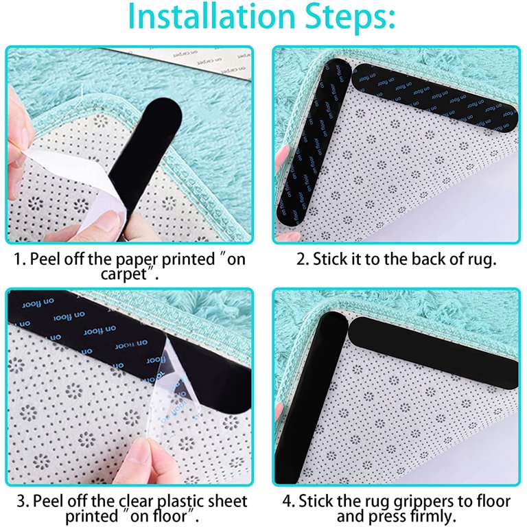 Reusable Peel + Stick Rug Grips! 