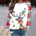 thumbnail image 2 of Sudaderas de Cuello Redondo de Navidad Para Mujer Estampado de Manga Larga Suelta Tops Individuales Blusa Odeerbi ODB193386, 2 of 5