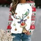 thumbnail image 1 of Pntutb - Sudadera con estampado navideño de manga larga para mujer, informal, a la moda, blusa Pntutb Pntutb-1217, 1 of 5