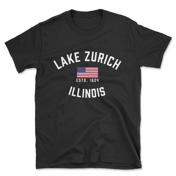 Lake Zurich Illinois Patriot Men's Cotton T-Shirt