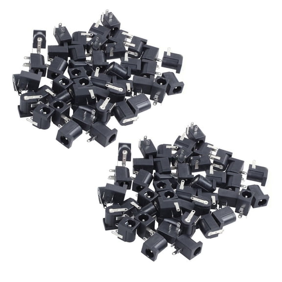 90 Pcs DC Power Jack Socket 2.1mm x 5.5mm -Type PCB Mount DC-005
