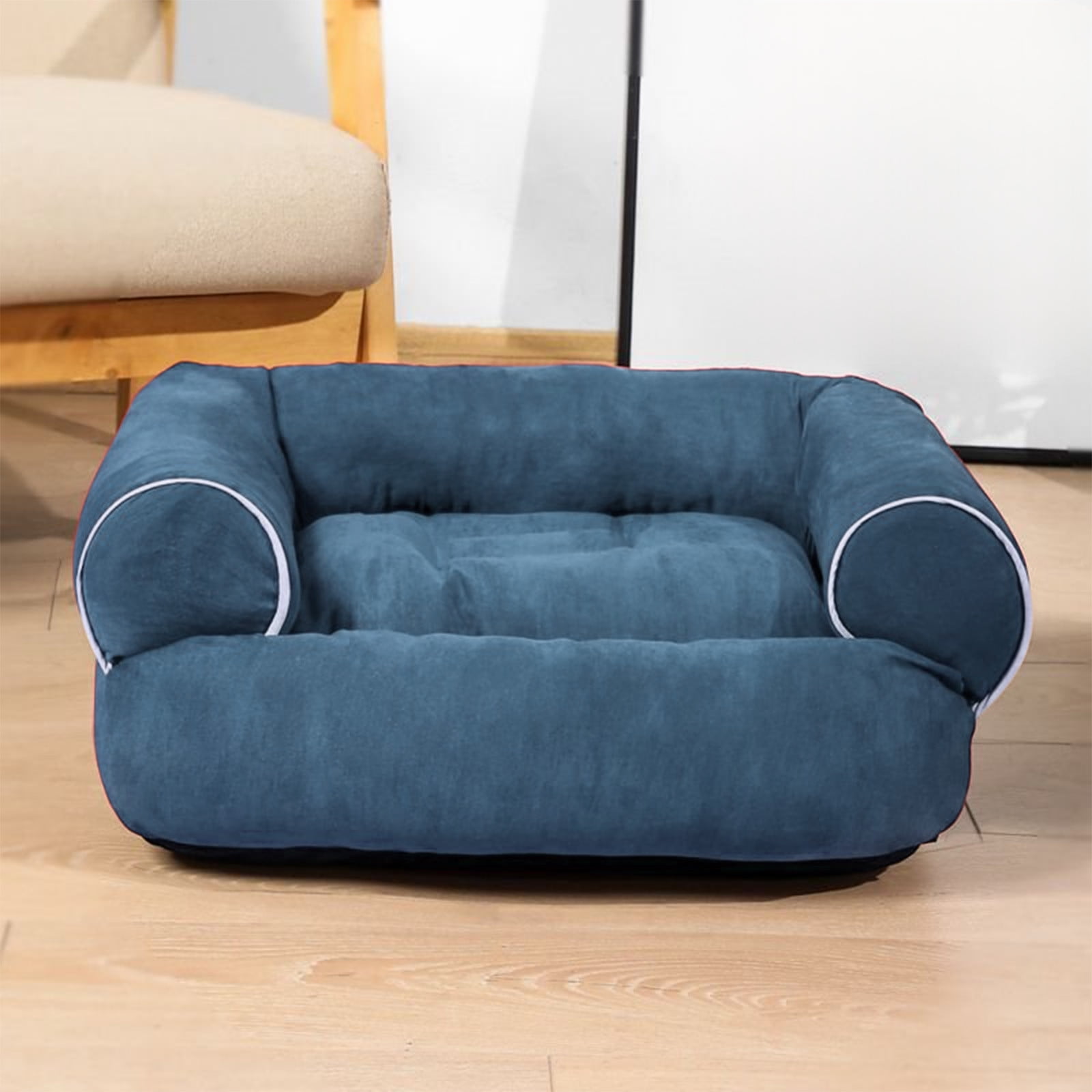 BCZHQQ Rectangle Dog Bed for Large Medium Small Dogs Machine Washable Sleeping Sofa Non-Slip Bottom Breathable Soft Puppy Bed Durable Orthopedic Calming Pet Cuddler