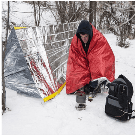 Reflective Tube Tent - Mosunx 2 Persons Tube Tent Emergency Survival Hiking Camping Shelter Outdoor Portable