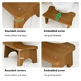 thumbnail image 3 of Toilet Stool Squat Adult, Wood Poop Stool for Bathroom Adults, Portable Toilet Potty Stool for Adults, 7 Inch Height, Brown, 3 of 9