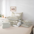 thumbnail image 6 of Homewish Teens Chic Flowers Bedding Comforter Set 7 Pieces,Vintage Aesthetic Full Bedding Set Lightweight,Exotic Style Fitted Sheet Flat Sheet,Ultra Soft Home Decor,Reversible, 6 of 8