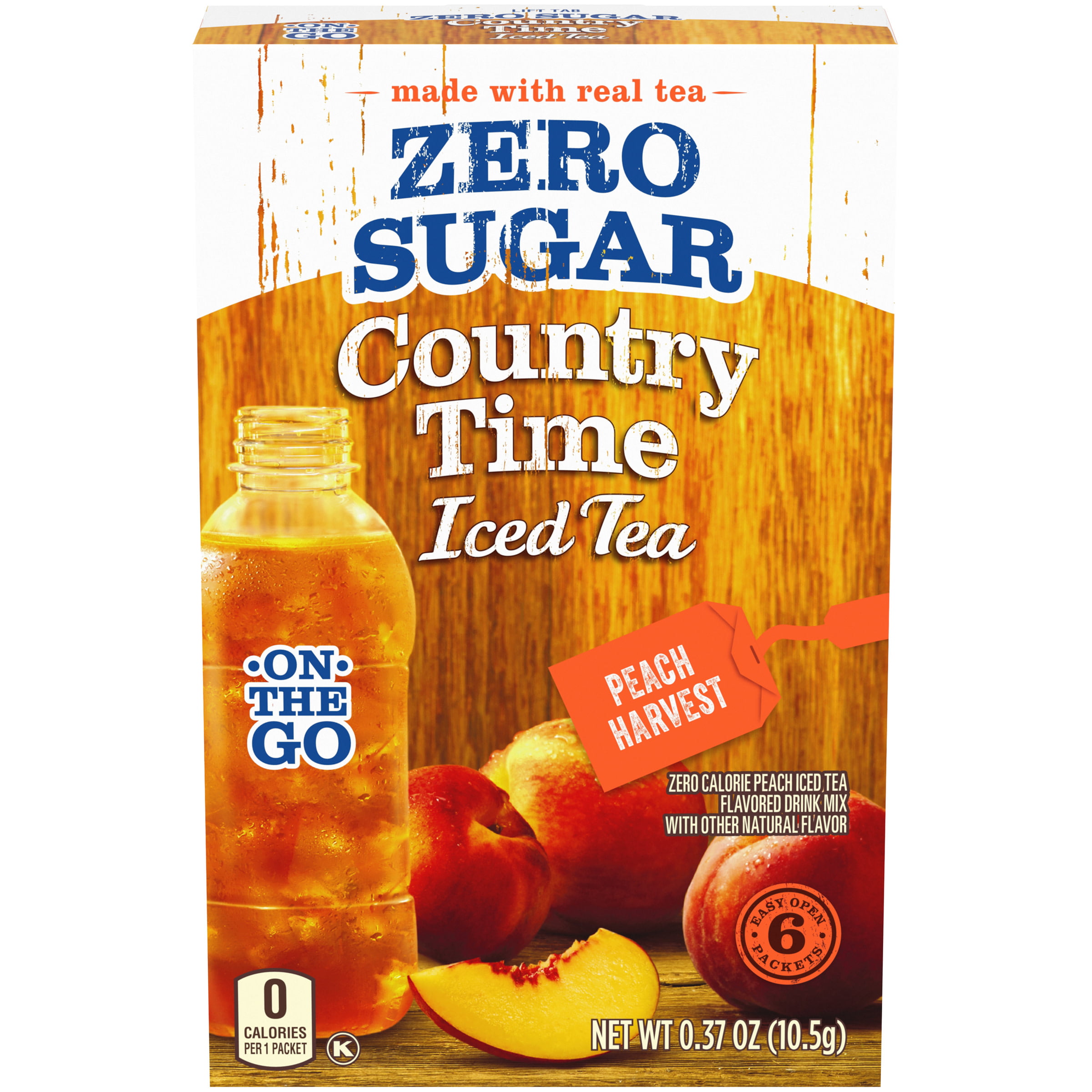 Country Time Zero Sugar Peach Harvest Iced Tea Naturally Flavored ...