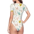 thumbnail image 4 of Naloa Chicken Women's Short-Sleeved Onesie, One-Piece Swimsuit for Parties, dates, clubs - Large, 4 of 9