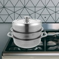thumbnail image 2 of Miangastore 1Pc Stainless Steel Steaming Pot Rustproof Home Stockpot Multipurpose Pot, 2 of 8
