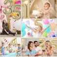 thumbnail image 3 of Globo de número 5 de foil blanco dorado 40" Yeodong, 3 of 7