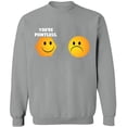 thumbnail image 2 of OXI Crewneck Sweatshirt - You're Pointless,Basic Casual Sweatshirts for Men's and Women Fleece Sweatshirt Long Sleeve- Sport Grey Small, 2 of 2
