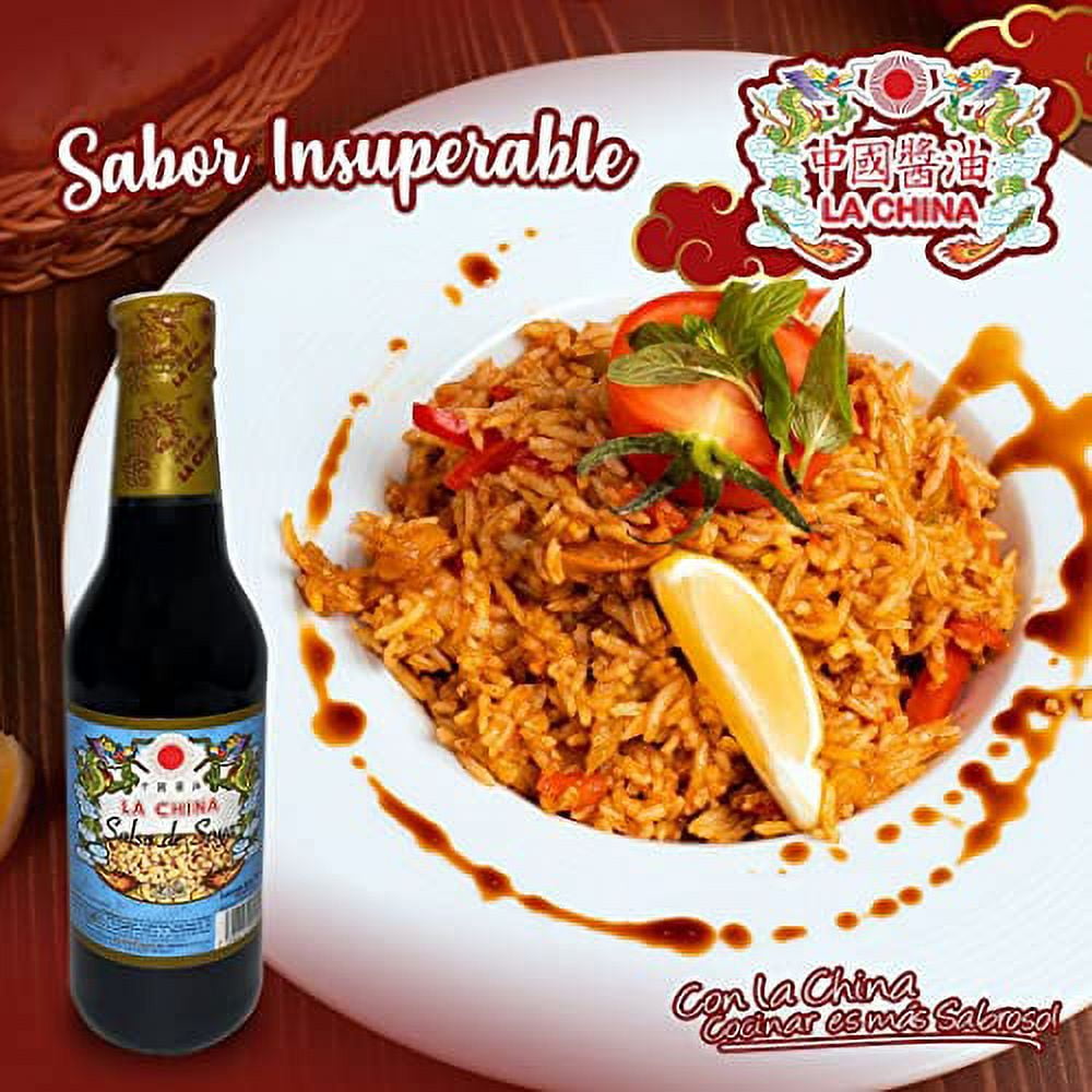 La China, Salsa de Soya de 300 mL / La China, Soy Sauce 10.14 fl Oz (3 Pack)