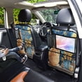 thumbnail image 7 of Car Back Seat Organizer 2 Pack Antique Nylon Fabric Thickened Waterproof Foot Mat Suitable For Various Types Of Vehicles Orange Cat in The Window, 7 of 7