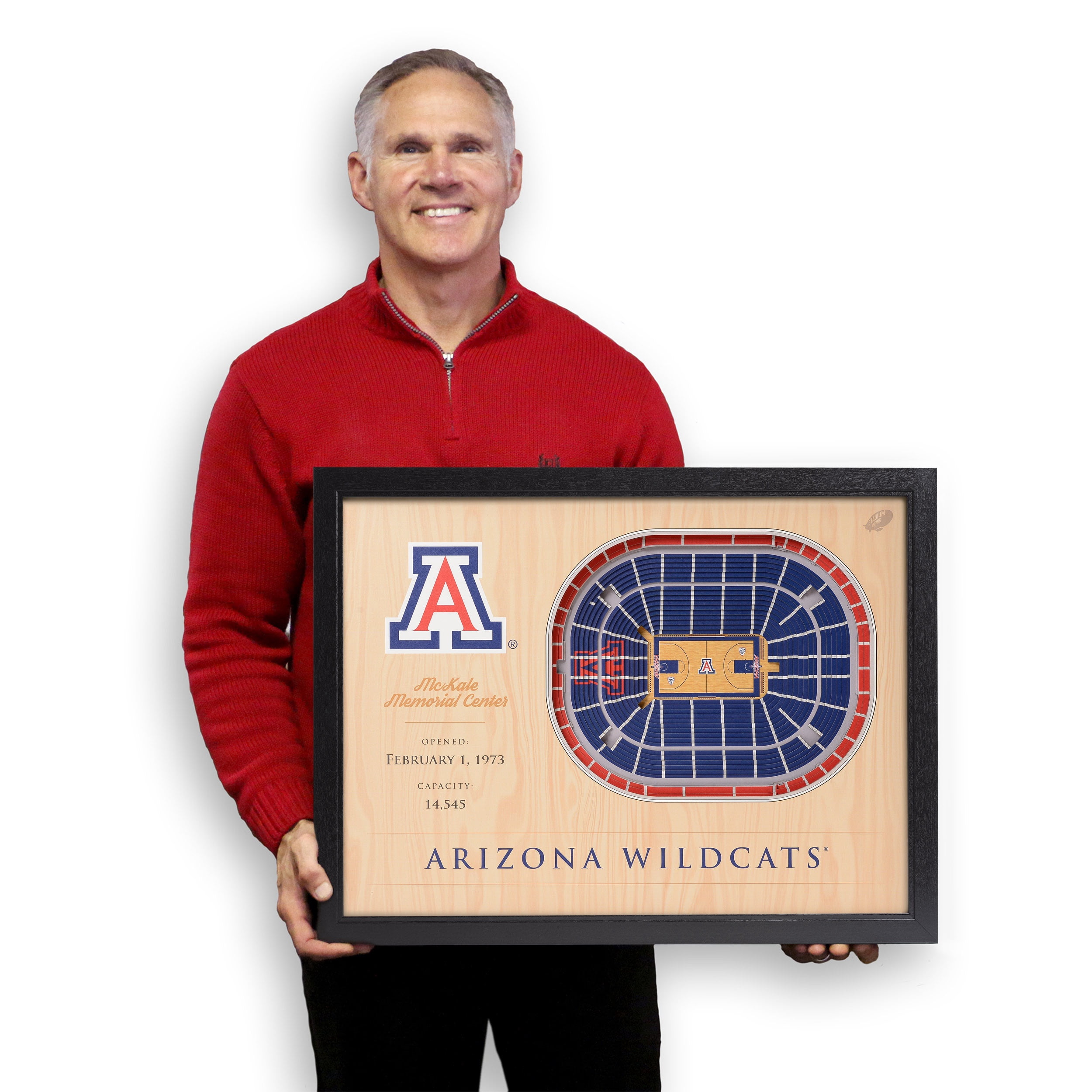 YouTheFan NCAA Arizona Wildcats BB 25-Layer Stadiumview Wall Art