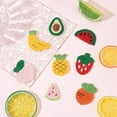 thumbnail image 3 of 32 parches de frutas en 8 estilos diferentes. Parches termoadhesivos de lana y poliéster. Parches bordados para coser o planchar. Accesorios para manualidades., 3 of 7