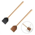 thumbnail image 2 of 2PCS Leather Fly Swatter with Long Wood Handle Sturdy Flyswatter for Indoor and Ou G3217, 2 of 6