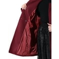 thumbnail image 6 of Unique Bargains Juniors' Plus Size Single Breasted Cinched Waist Long Coat, 6 of 6