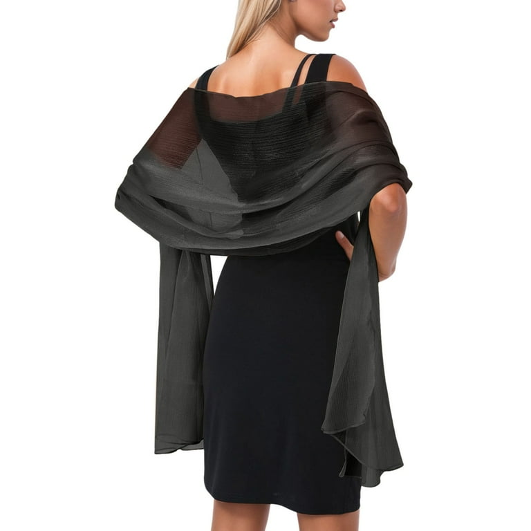 slim fit dress slacks Soiree Shawl ~ Black Chiffon – Show Me Your Mumu main image 0
