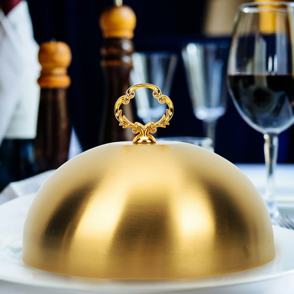 Masteelf  Dish Cover Dome Plate Covers to Keep Food Warm Large for Golden