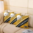 thumbnail image 4 of Set of 2 Football Throw Pillow Covers 18x18 Inch, Boy Football Fans Pillow Covers, Sports Themed Yellow Black Cushion Covers, Ball Game Reversible Decorative Accent Pillow Cases, 4 of 5