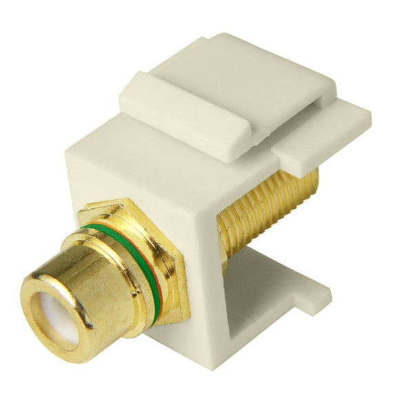 Skywalker Brand — Keystone F Female to RCA Female Connector Insert (Green Band | Almond)
