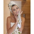 thumbnail image 7 of Sage Green Yellow Spring Floral Towel Set of 3,Soft Microfiber Bath Towels,Hand Towel,Washcloths,Watercolor Botanical Summer Flowers Quick-Dry Absorbent Towels for Bathroom Kitchen Hotel Beach Gym, 7 of 7