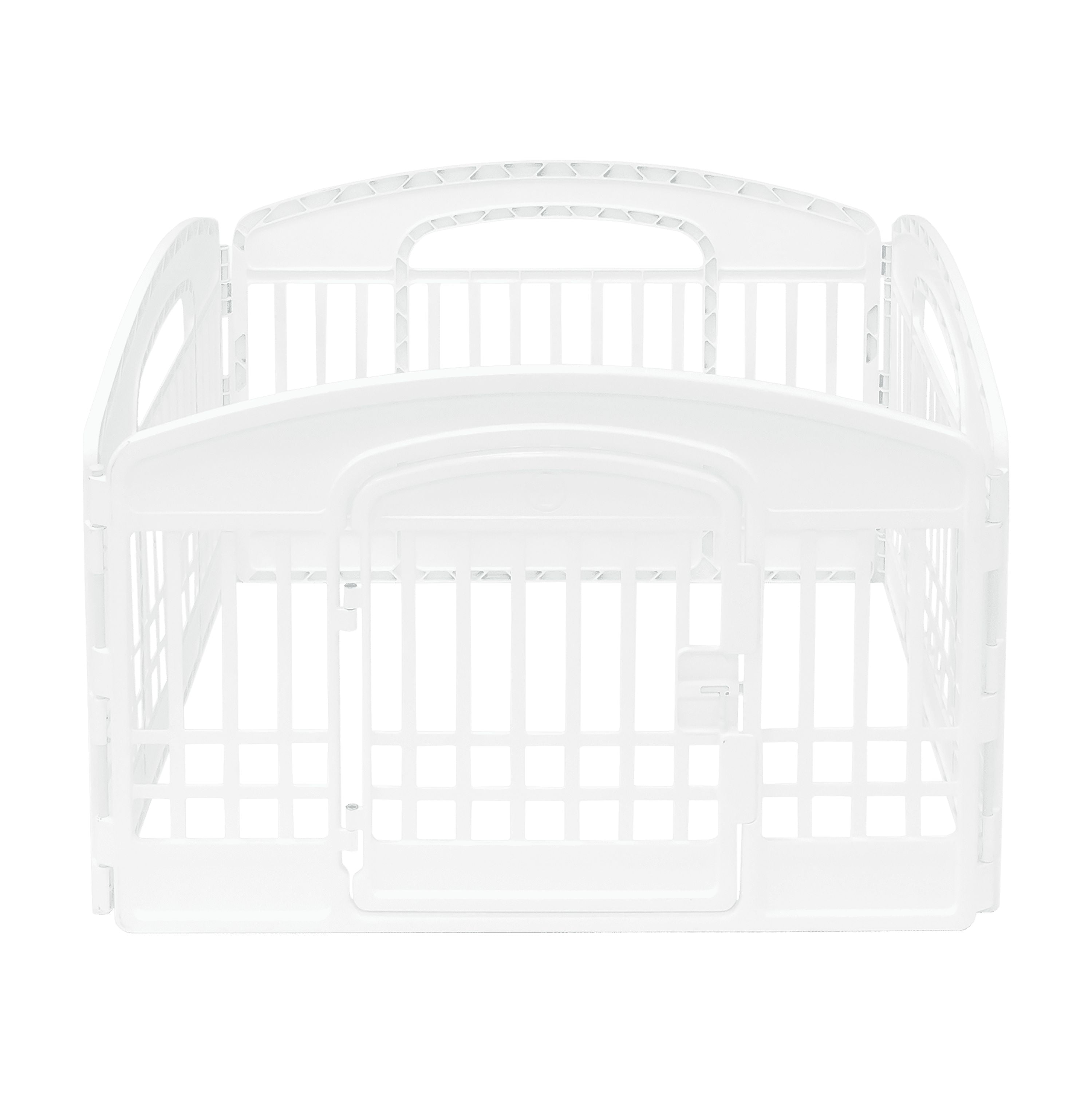 Carlson 24-Inch 4-Panel Plastic Pet Playpen with Door - White