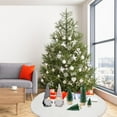 thumbnail image 5 of Christmas Tree Skirt, 48 Inch Faux Fur Plush Tree Skirt, Xmas Holiday Party Decor, 5 of 9