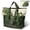 Green Maple Leaf, variant on Large Beach Bag with Zipper - 8 Pockets Sandproof Beach Tote Bag for Women,Foldable Lightweight Family Swim Bag Vacation
