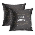 thumbnail image 1 of EREHome Celebration Let It Snow Lettering Christmas Creative Pillow Case Pillow Cover 20x20 inch Set of 2, 1 of 1