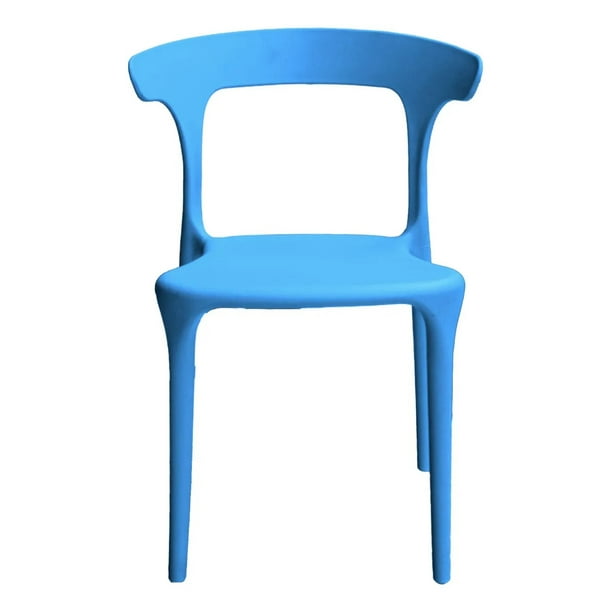 Silla Infantil Plástica Modelo ‘Curva’ Azul de 28x27x46.5 cm, Ergonómica, Ligera y Apilable, Ideal para Niños en Casa, Escuela, Guardería o Jardín, Fácil de Limpiar y Resistente