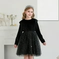 thumbnail image 2 of Staki Girls Long Sleeve Dresses Toddler Girl Tulle Dress, Long Sleeve Tulle Dresses for Toddler Girls, Girls Princess Dress for Girl(Black,2-3 Years), 2 of 7