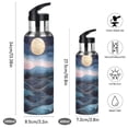 thumbnail image 2 of Yayeee 20oz Insulated Water Bottle Double Wall Stainless Steel with Flip Straw Lid, Ocean Waves, 2 of 7