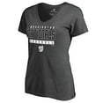 thumbnail image 2 of Women's Ash Washington Nationals Charcoal Stack V-Neck T-Shirt, 2 of 3