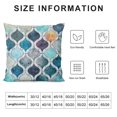 thumbnail image 5 of Throw Pillow Covers Cozy Colorful Geometric Trellis Chain Accents Manual Hand Painted Decorative Cushion Cases for Couch Bed Sofa Farmhouse Main Grey Teal, 5 of 5