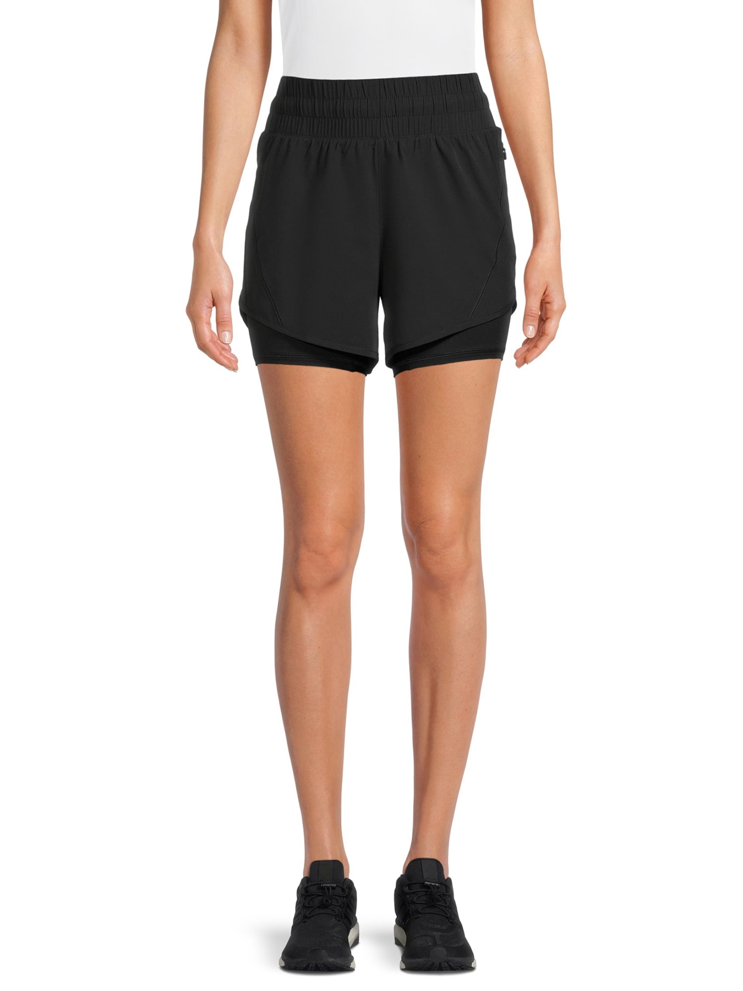 Avia Women's High Rise Running Shorts with Bike Liner