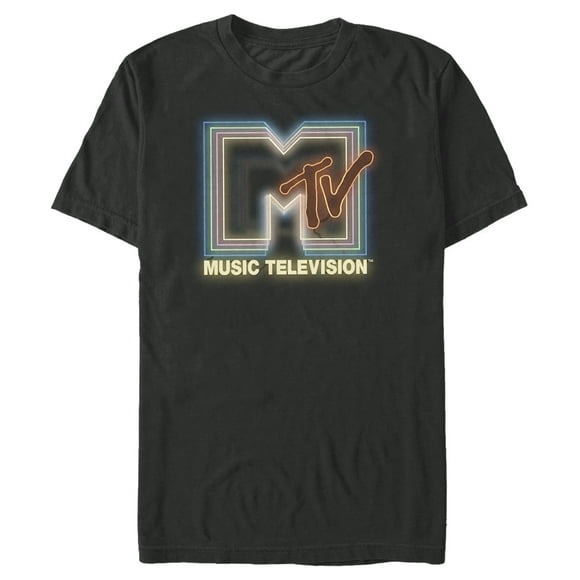 T-Shirt Homme MTV Néon Array Logo - Black - 3X Large