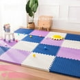 thumbnail image 3 of Alfombra de gateo para niños, alfombra de rompecabezas con costuras gruesas e insonorizadas, alfombra de gateo para bebés, 3 of 4