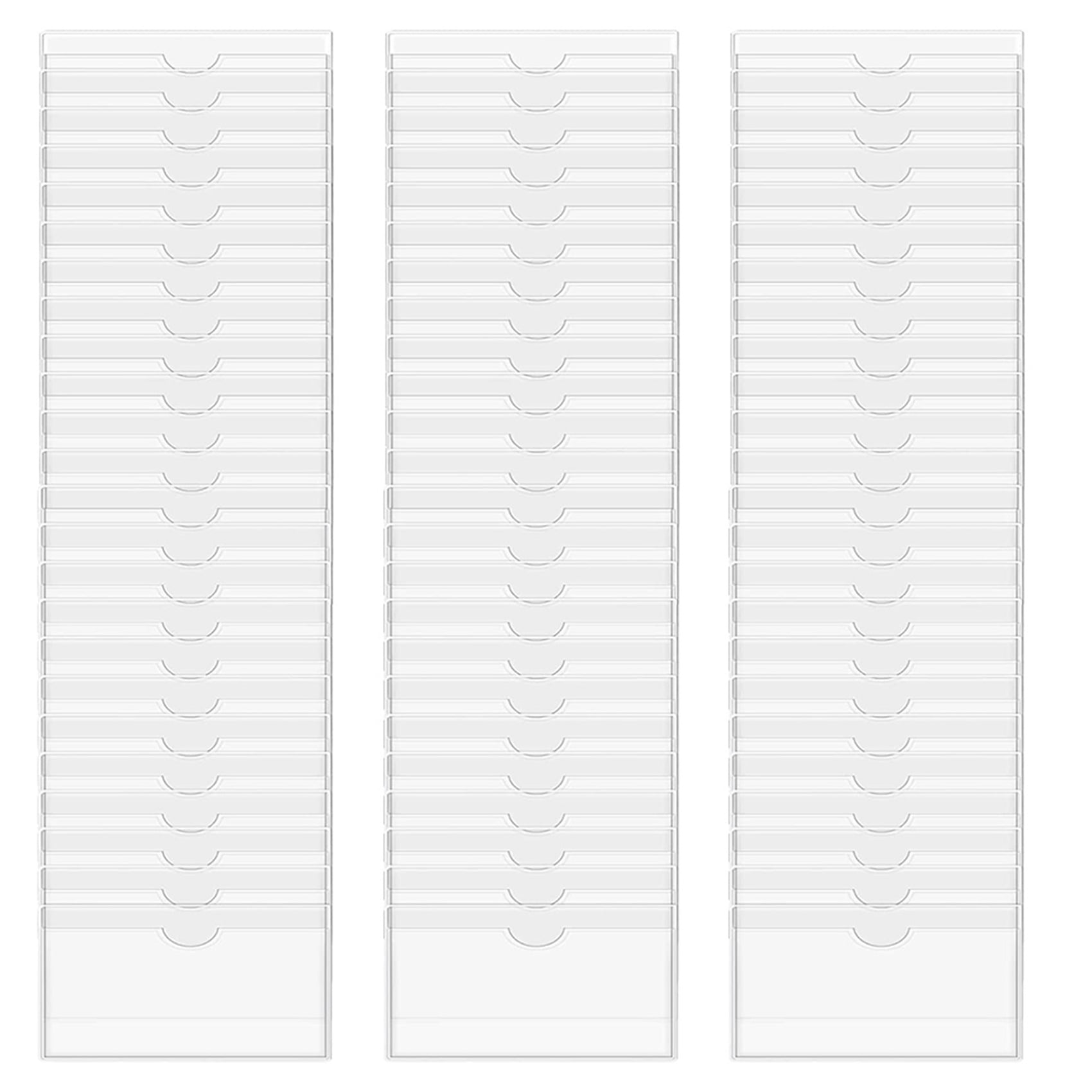 300 Pack 3.5 x 4.7 Inches Self-Adhesive Label Holder Card Pockets Label Holder Clear Plastic Library Card Holder
