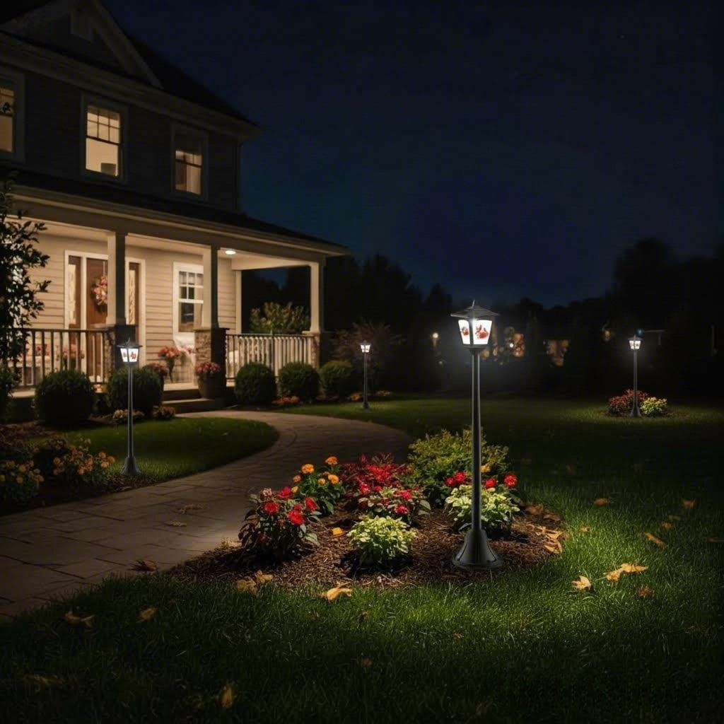 Kanstar Solar LED Landscape Lights Christmas Decoration Waterproof Outdoor Rust Resistant 2 Pack 40 Inch