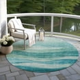 thumbnail image 6 of Addison Rugs Chantille Indoor/Outdoor Transitional Swirls Teal Washable Round Rug, 8' x 8', 6 of 6