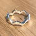 thumbnail image 3 of LD DESIGNS 925 Sterling Silver Zig Zag Ring – Handmade Geometric Statement Ring for Women – Modern Minimalist Stackable Jewelry Gift, 3 of 4