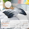 thumbnail image 3 of Forest Bedding 3 Piece Duvet Cover Set Queen Size, Dark Blue Fall Bird Vintage Farmhouse Tree Soft Microfiber Comforter Cover with Zipper Closure & Pillowcases, Wrinkle & FadeResistant Quilt Cover, 3 of 9