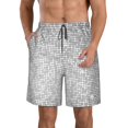 thumbnail image 1 of Fotbe Silver Mosaic Trajes de Baño Estampados para Hombre, Shorts de Verano de Secado Rápido, Ropa de Playa, Bañadores-XX-Large, 1 of 6