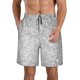 thumbnail image 1 of Balery Silver Mosaic Traje de Baño Estilo Hawaiano para Hombre, Shorts de Secado Rápido con Bolsillos-Medium, 1 of 6
