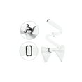 thumbnail image 2 of INSPIRE CHIC Men's Solid Color Satin Classic Bow Tie for Formal Suit White, 2 of 4