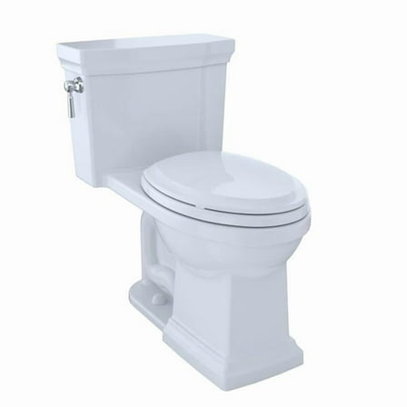 MS814224CUFG-01 Elongated 1.0 GPF Universal Height Toilet with Cefiontect, Cotton White